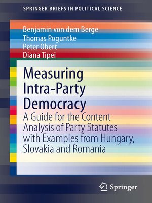 cover image of Measuring Intra-Party Democracy